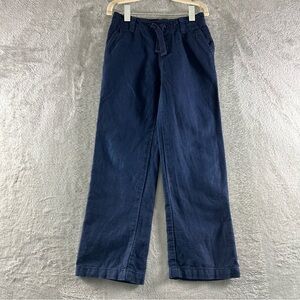 JANIE AND JACK Linen and Cotton Pants Navy Size 6 Elastic Waist